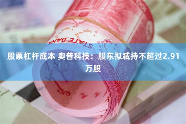 股票杠杆成本 奥普科技：股东拟减持不超过2.91万股